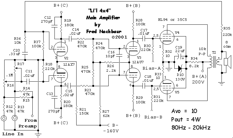 Li'l 4x4 Main Amplifier Circuit