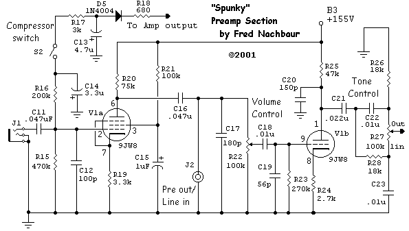 Spunky preamplifier circuit