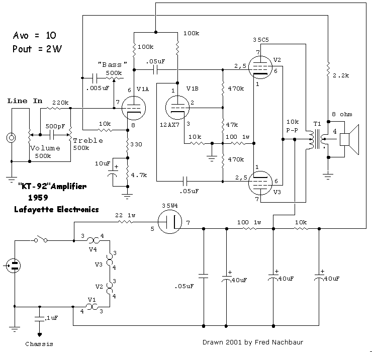 Schematic, Lafayette KT-92