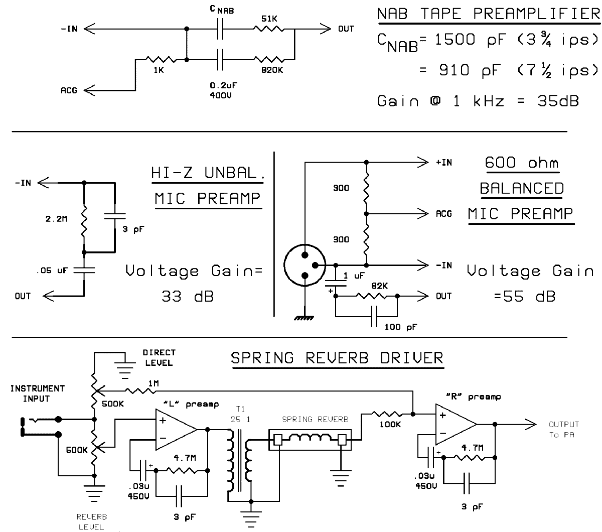 Other Preamp Applications