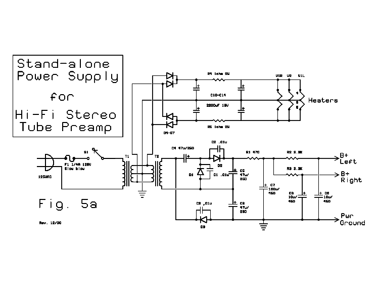 Simple preamp 
power supply