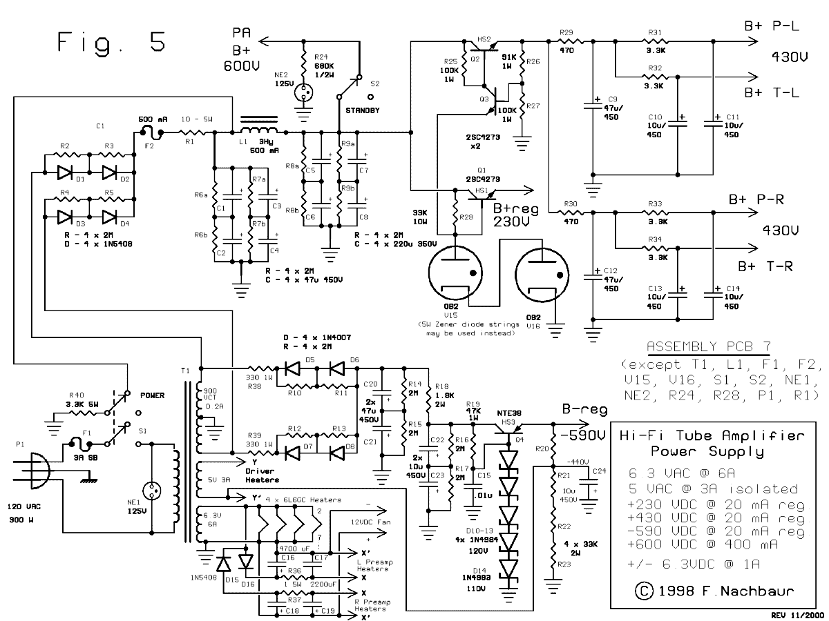 Fig. 5: Full Amplifier Power Supply