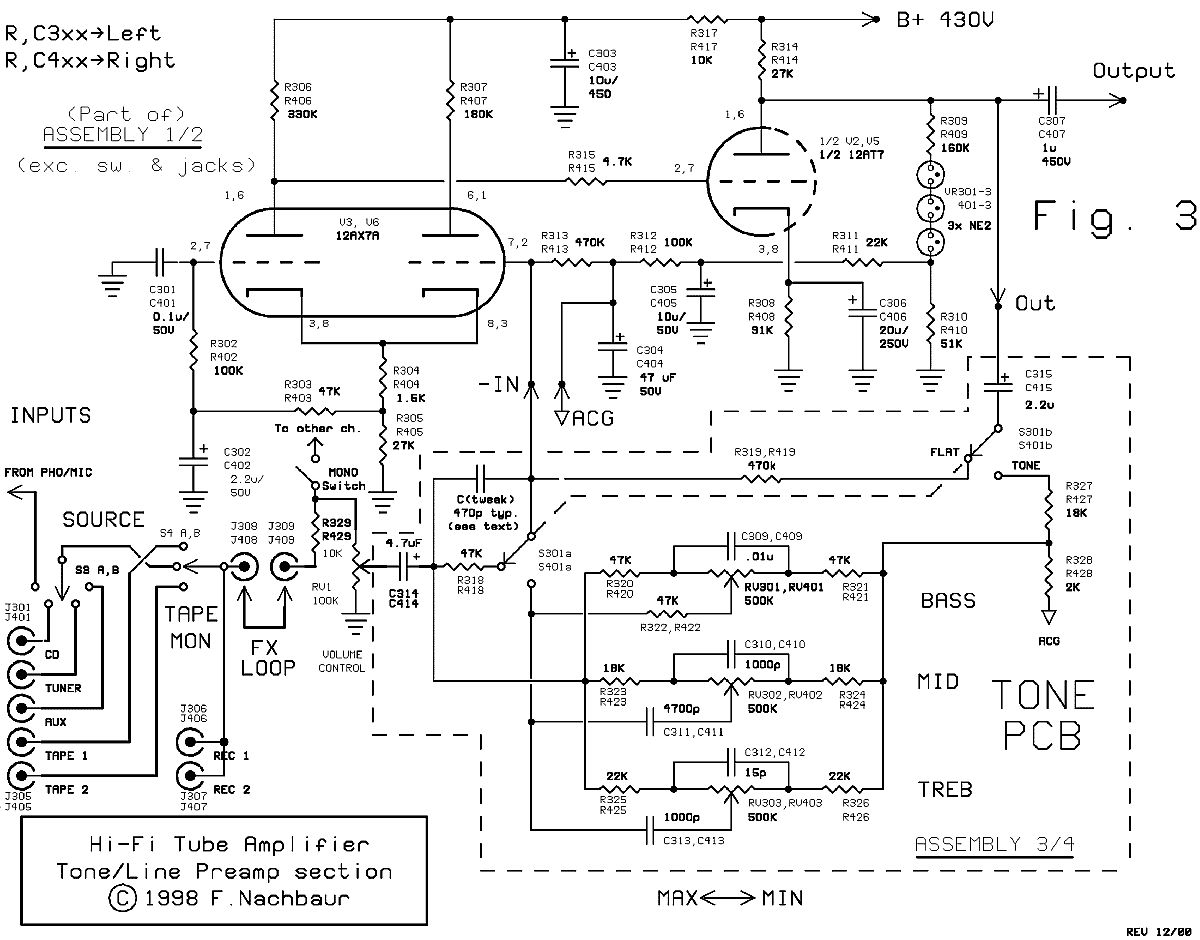 Tone control preamp